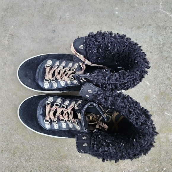 Sam Edelman Luther Shearling Sneaker Women 7 Shoes - Picture 6 of 9